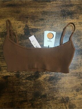 Victoria's Secret/Tropic of C  Brown Ribbed Bralette X SMALL